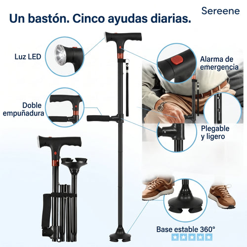 Bastón de Apoyo 5 en 1 Sereene