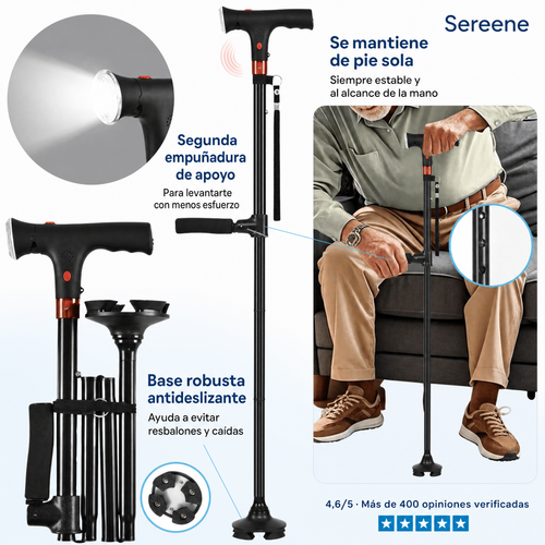Bastón de Apoyo 5 en 1 Sereene